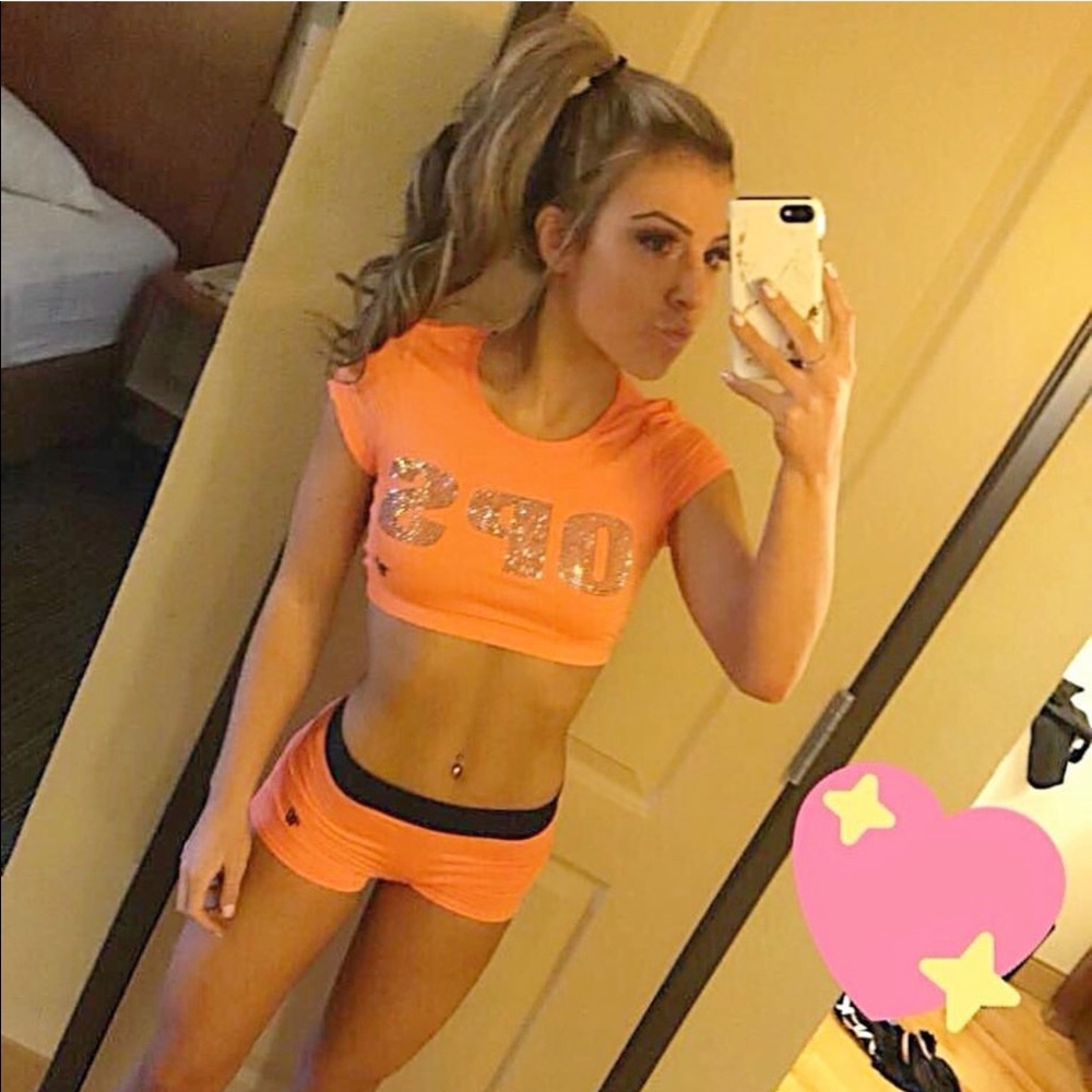 Sports bra and matching shorts